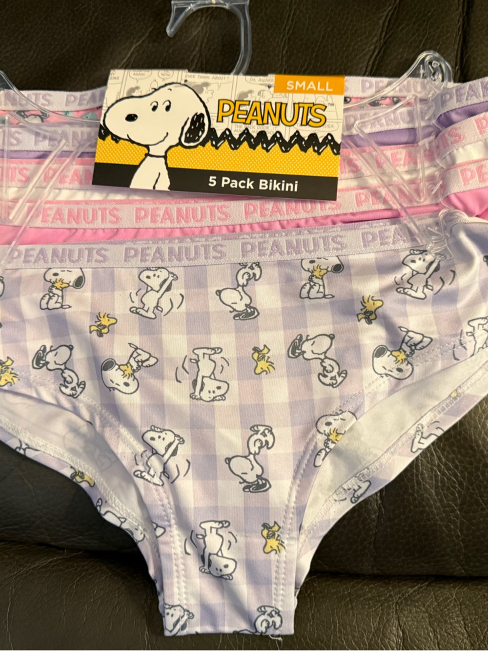 Peanuts Woman / Junior size small Bikini Underwear 5-Pack with Snoopy